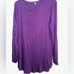 Plus size purple long sleeve